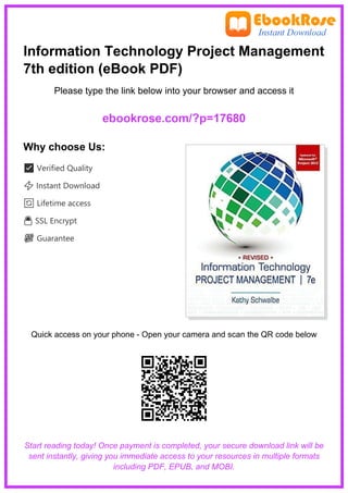Comprehensive Guide to Information Technology Project Management 7th ...