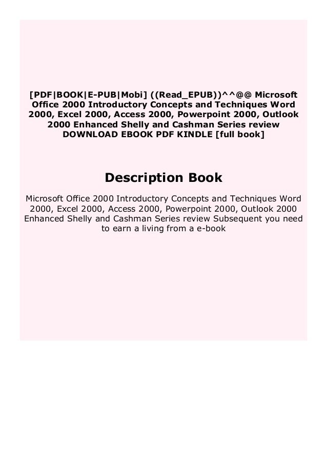 Download Pdf Microsoft Office 00 Introductory Concepts And Techniq