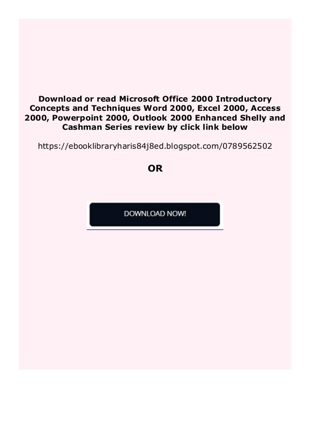 Download Pdf Microsoft Office 00 Introductory Concepts And Techniq