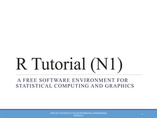 Tutorial in R programming language at IIT | PDF