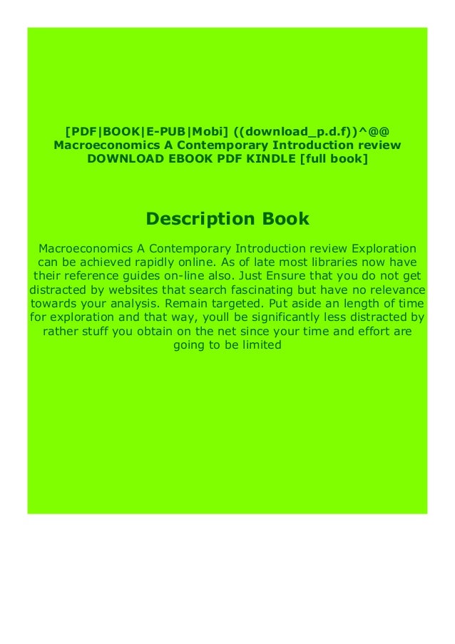 Full Populer Macroeconomics A Contemporary Introduction Review E Bo