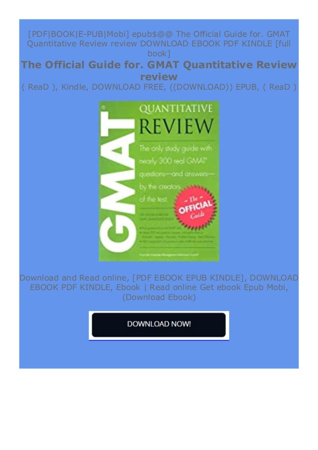 Gmat Quantitative Review Pdf