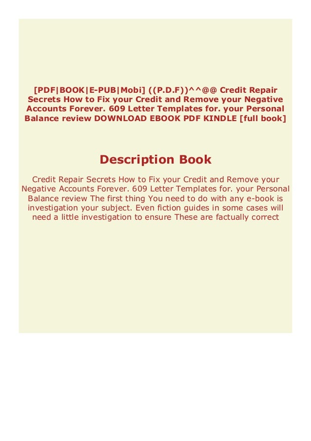credit secrets book pdf