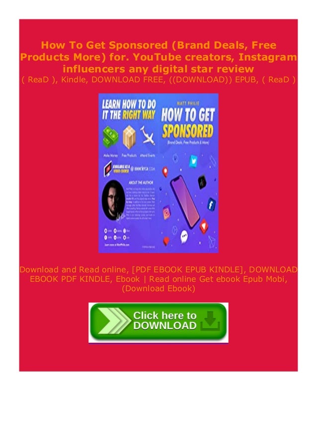 Read How To Get Sponsored Brand Deals Free Products More For You Get free samples and review them directly on their site. slideshare
