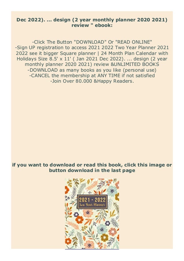 Free Pdf Online 2021 2022 Two Year Planner 2021 2022 See It Bigger S Time 2022 Year In Review