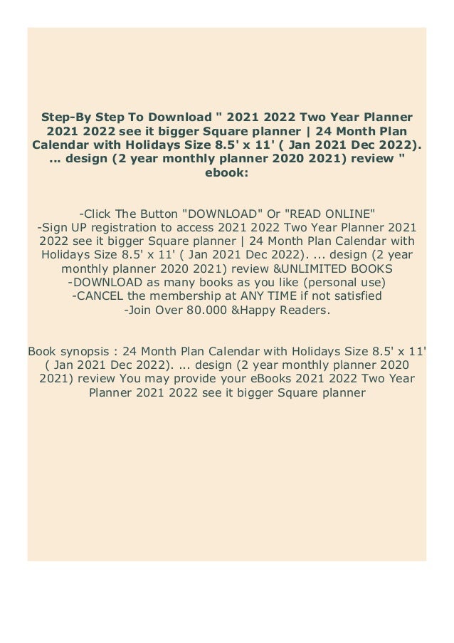 Free Pdf Online 2021 2022 Two Year Planner 2021 2022 See It Bigger S Time 2022 Year In Review