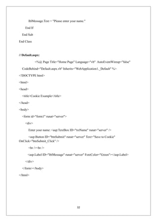 .NET Programming Lab (VB.NET / ASP.Net) – Programs with Output | PDF