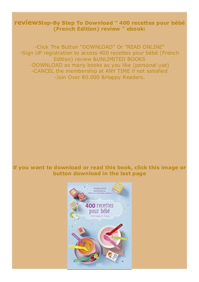 Download Pdf 400 Recettes Pour B B French Edition Review Full Pa