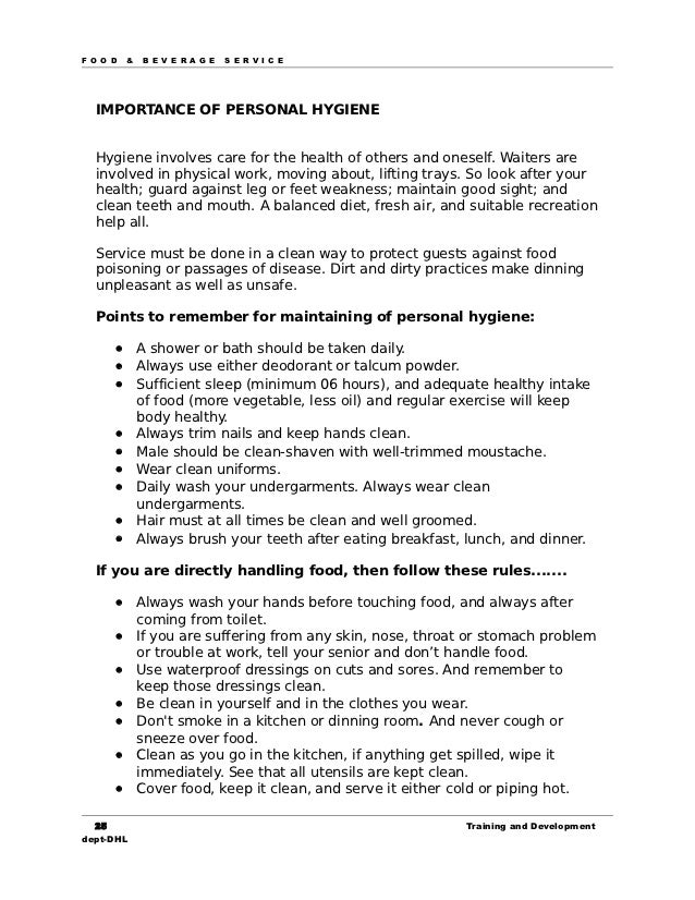 17721021 Manual for food beverage service