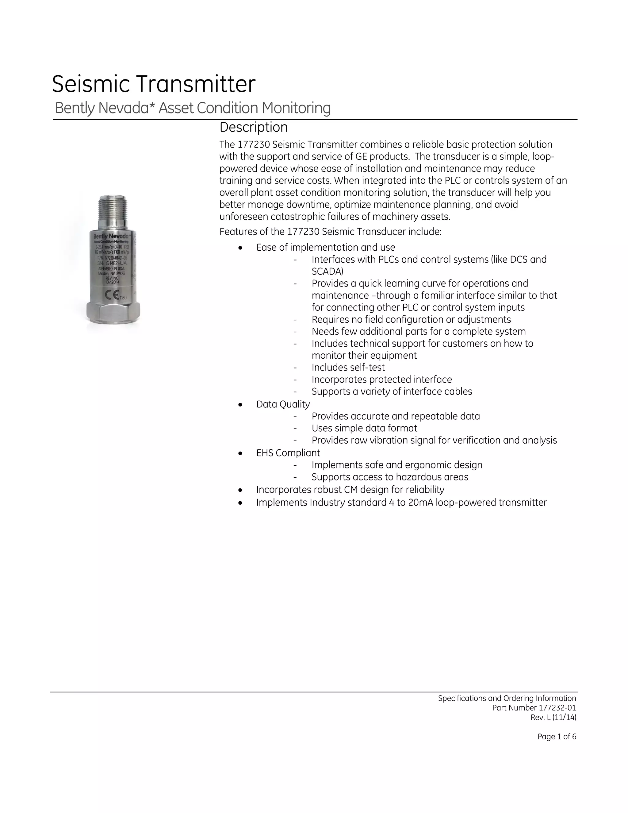 177230 seismic transmitter datasheet | PDF