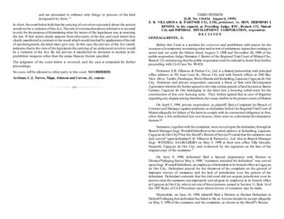 and are presumed to embrace only things or persons of the kind
designated by them. ’“
In short,the court belowheld that the carrying ofa revolverconcealed about the person
would not be a violation ofthis Act.The rule of constructionabove referred to is resorted
to only for the purpose ofdetermining what the intent of the legislature was in enacting
the law. If that intent clearly appears fromother parts of the law, and such intent thus
clearly manifested is contraryto the result which would reached by applicationofthe rule
of ejusdemgeneris,the latter must give way. In this case the proviso of the Act clearly
indicates thatin the viewof the legislature the carrying of an unlicensed revolver would
be a violation of the Act. By the proviso it manifested its intention to include in the
prohibition weapons other than the armas blancas therein specified.
The judgment of the court below is reversed, and the case is remanded for further
proceedings.
No costs will be allowed to either party in this court. SO ORDERED.
Arellano, C.J., Torres, Mapa, Johnson and Carson, JJ., concur.
THIRD DIVISION
[G.R. No. 136426. August 6, 1999]
E. B. VILLAROSA & PARTNER CO., LTD., petitioner, vs. HON. HERMINIO I.
BENITO, in his capacity as Presiding Judge, RTC, Branch 132, Makati
City and IMPERIAL DEVELOPMENT CORPORATION, respondent.
D E C I S I O N
GONZAGA-REYES, J.:
Before this Court is a petition for certiorari and prohibition with prayer for the
issuance ofa temporary restrainingorderand/orwrit of preliminary injunction seeking to
annul and set aside the Orders dated August 5, 1998 and November 20, 1998 of the
public respondent Judge Herminio I. Benito of the Regional Trial Court of Makati City,
Branch 132 and praying thatthe public respondent court be ordered to desist fromfurther
proceeding with Civil Case No. 98-824.
Petitioner E.B. Villarosa & Partner Co., Ltd. is a limited partnership with principal
office address at 102 Juan Luna St., Davao City and with branch offices at 2492 Bay
View Drive, Tambo,Parañaque,MetroManila and Kolambog,Lapasan,Cagayan de Oro
City. Petitioner and private respondent executed a Deed of Sale with Development
Agreement wherein the formeragreed to develop certain parcels ofland located at Barrio
Carmen, Cagayan de Oro belonging to the latter into a housing subdivision for the
construction of low cost housing units. They further agreed that in case of litigation
regarding any dispute arising therefrom,the venue shallbe in the propercourtsofMakati.
On April 3, 1998, private respondent, as plaintiff, filed a Complaint for Breach of
Contract and Damages against petitioner,as defendant,before the RegionalTrialCourt of
Makatiallegedly for failure of the latterto comply with its contractual obligation in that,
other than a few unfinished low cost houses, there were no substantial developments
therein.[1]
Summons,togetherwith the complaint,were served upon the defendant,throughits
Branch ManagerEngr.WendellSabulbero at the stated address at Kolambog, Lapasan,
Cagayan de Oro City[2]
but the Sheriff’s Return ofService[3]
stated that the summons was
duly served “upondefendantE.B. Villarosa & PartnerCo., Ltd. thru its Branch Manager
Engr. WENDELL SALBULBERO on May 5, 1998 at their new office Villa Gonzalo,
Nazareth, Cagayan de Oro City, and evidenced by the signature on the face of the
original copy of the summons.”
On June 9, 1998, defendant filed a Special Appearance with Motion to
Dismiss[4]
alleging thaton May 6, 1998, “summons intended for defendant” was served
upon Engr.WendellSabulbero,an employee ofdefendant at its branch office at Cagayan
de Oro City. Defendant prayed for the dismissal of the complaint on the ground of
improper service of summons and for lack of jurisdiction over the person of the
defendant. Defendant contends that the trial court did not acquire jurisdiction over its
person since the summons wasimproperly servedupon its employee in its branch office
at Cagayan de Oro City who is not one ofthose persons named in Section 11, Rule 14 of
the 1997 Rules of Civil Procedure upon whomservice of summons may be made.
Meanwhile, on June 10, 1998, plaintiff filed a Motion to Declare Defendant in
Default[5]
alleging that defendant hasfailed to file an Answerdespite its receipt allegedly
on May 5, 1998 of the summons and the complaint, as shown in the Sheriff’s Return.
 