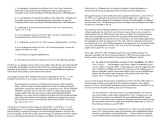 1. In holding that Assistant FiscalAlfonso Felixofthe City of Manila was
authorized to appearand institute administrative proceedingsagainstDr.
DominadorGomez before the Board ofMedicalExaminers ofthe Philippines.
2. In not holding that AssistantFiscalAlfonso Felix, of the City ofManila, had
personality norpowerto instituteadministrative proceedings against Dr.
DominadorGomez before the Board ofMedicalExaminers ofthe Philippines.
3. In admitting in its decision that section 9ofAct No.2381, known as the
OpiumLaw, is valid.
4. In not holding that section 9ofAct No.2381, known as the OpiumLaw, is
unconstitutional,and therefore nulland void.
5. In holding that section 9Act No.2381, known as the OpiumLaw, is in force.
6. In not holding that section 9Act No.2381 has been repealed,even on the
supposition that it was valid.
7. In rendering the judgment appealed from.
8. In denying the motion foravoidance,and fora newtrial, filed by appellant.
The first two assignmentsoferrorrelate to the validity ofthe chargesagainstthe plaintiff,
preferred by Assistant FiscalAlfonso Felixofthe City of Manila,who,according to the
plaintiff is not authorized by lawto file charges with the Board ofMedicalExaminers,
which therefore acquired no jurisdiction overthe matter.
According to section 780of Administrative Code,as amended byAct No.3111, the
procedure to be observed in revoking a certificate ofregistrationis the following:
Proceedingsforrevocation ofa certificate ofregistration shallbe begunby
filing a written charge orcharges against the accused.These chargesmay be
preferred by any person orpersons,firm orcorporation,orthe Board ofMedical
Examiners itself may direct its executive officer to prepare said charges.Said
charges shallbe filed with the executive officerof the Board of Medical
Examiners and a copy thereof,togetherwith written notice ofthe time and place
when they will be heared and determined,shallbe served uponthe accusedor
his counsel,at least two weeks before the date actually fixed for said hearing.
(Sec. 12, Act No.3111.)
The law does not require thatthe chargesbe preferred bya public officeror by any
specified person;it even permits the Board ofMedicalExaminers itself to require its
executive officer to prefersaid charges.Fromthe wording ofthe law we infer that any
person,includinga public officer,may preferthe charges referred to in the above-quoted
provision.Wherefore,the fact that thechargeswere filed by Assistant FiscalAlfonso
Felix of the City ofManila, does notdeprivethe Board ofMedicalExaminers of
jurisdiction to hearsaid chargesand to take the properactionaccordingto law.
The appellant contendsin his third and fourthassignments oferrorthat section9ofAct
No. 2381 is null and void on the ground ofunconstitutionality,since said section is
foreign to the subject ofsaid Act,in violation ofsection3of the Jones Lawprohibiting
the enactment ofany billembracing more than one subject and providingthat the subject
be expressed in the title of the bill.
Our opinion is that the mattercontainedin section9ofAct No. 2381 is not foreign to the
end pursued in said Act,andthat in viewin the provision ofsaid section it cannot be
maintained that Act No.2381 includes more than one subject.The penaltyprovidedin
said section forthe physician ordentist who prescribesopiumfora patient whose
physicalconditiondoesnotrequire the use ofsaid drug,is one ofthe means employed by
the Legislature to attain the purpose ofAct No.2381, which is, to prohibit unnecessary
use ofopium; it is one ofthe details subordinate to the purpose in view.Such punishment
is not the end contemplated in Act No.2381, but,as we have just said,it is a means
employed to regulate the use ofopium.
In passing said Act No.2381, the Legislature merely exercised the police power
expressly grantedby the Act ofCongressofMarch 3,1905, forthe protection ofthe
health,comfort,and generalwelfare of the people ofthe Philippine Islands.
ID.; ID.; POWER OF PHILIPPINE LEGISLATURE TO LEGISLATE UPON
THE SUBJECT. — The Philippine Legislature is expressly authorized by the
Act ofCongress ofMarch3,1905, to adopt legislationupon theimportationand
sale of opiumin the Philippine Islands.The purposeofsuch legislation wasto
protect the health,comfort,and generalwelfare of the people ofthe Philippine
Islands.Such legislation was an exercise ofthe police powerofthe State.
(United States vs.Wayne Shoup,35Phil., 56.)
And,as we have stated,the provisionscontained in section 9ofAct No.2381 relative to
the physiciansand dentist are simply detailes andmeans conducive to the ultimate
purpose ofsaid Act,which details and means need not be stated in the title ofthe Act for
the very reason that properly speaking,theyare not foreign matter.
The generalpurpose ofthese provisions is accomplished when a lawhas but
one generalobject,which is fairly indicated by its title.To require every end
and means necessaryorconvenient forthe accomplishment ofthis general
object to be provided forby a separate act relating to that alone,would not only
be unreasonable,but would actually renderlegislationimpossible.(Cooley on
ConstitutionalLimitations,pp.296-297.)
The constitutionalrequirement is addressedto the subject,notto the details of
the act.The subject must be single; the provisions,to accomplishedthe object
involved in that subject,may be multifarious.. . . None of the provisionsofa
statute will be held unconstitutionalwhen they allrelate,directly or indirectly,
 