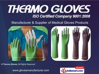 Manufacturer & Supplier of Medical Gloves Products 