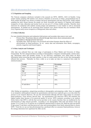 Effect of Advertisement on Consumer Brand Preference | PDF