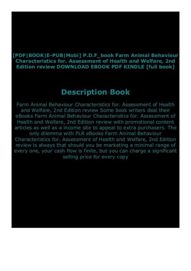Full Book Farm Animal Behaviour Characteristics For Assessment Of Full Book Farm Animal Behaviour Characteristics For Assessment Of