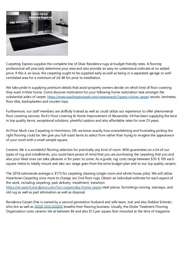 Carpeting Cost Considerations