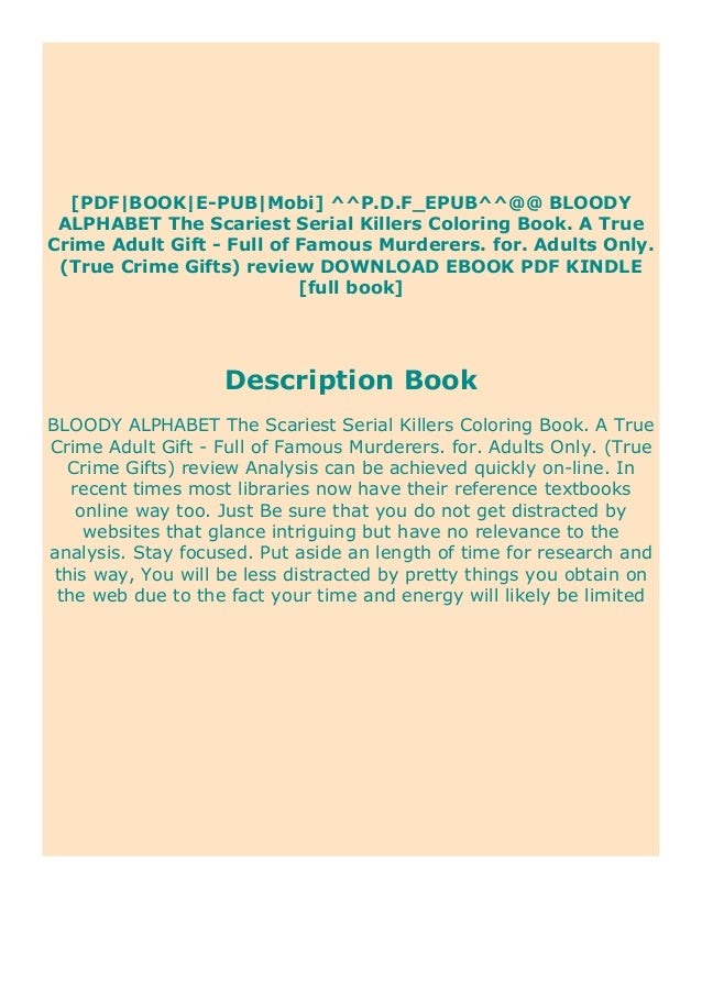 Top Book Bloody Alphabet The Scariest Serial Killers Coloring Book