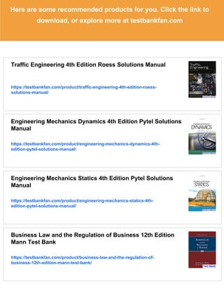 Engineering Vibration 4th Edition Inman Solutions Manual | PDF