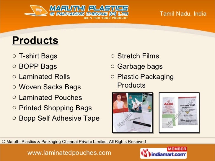 Maruthi Plastics and Packaging Chennai Private Limited Tamil Nadu india