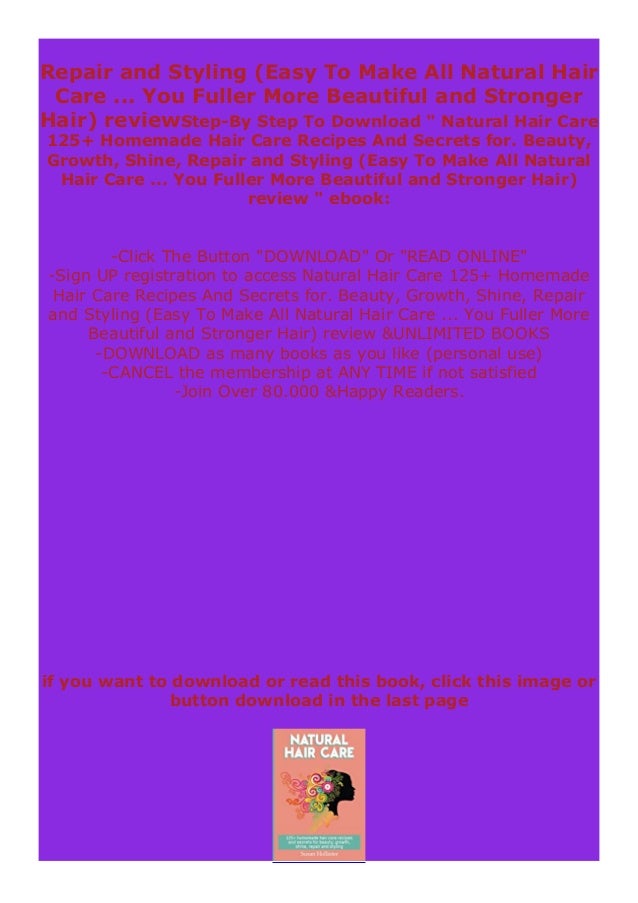 Paperback Natural Hair Care 125 Homemade Hair Care Recipes And Secr