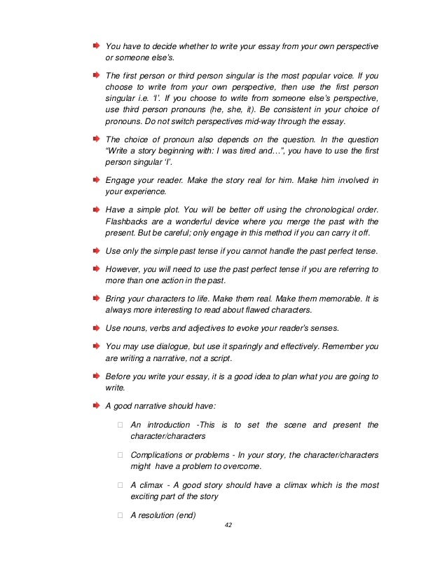 Essay comparison character present tense