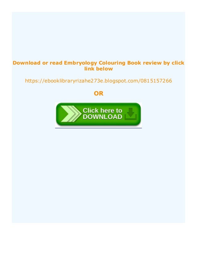 Download Hardcover Embryology Colouring Book Review Full Pages