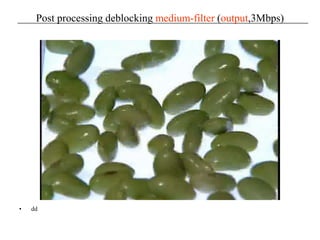 Post processing deblocking medium-filter (output,3Mbps)
• dd
 