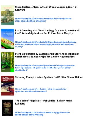 Securing the Harvest Biotechnology Breeding and Seed Systems for ...