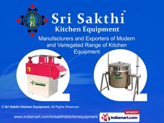 Manufacturers and Exporters of Modern and Variegated Range of Kitchen Equipment 