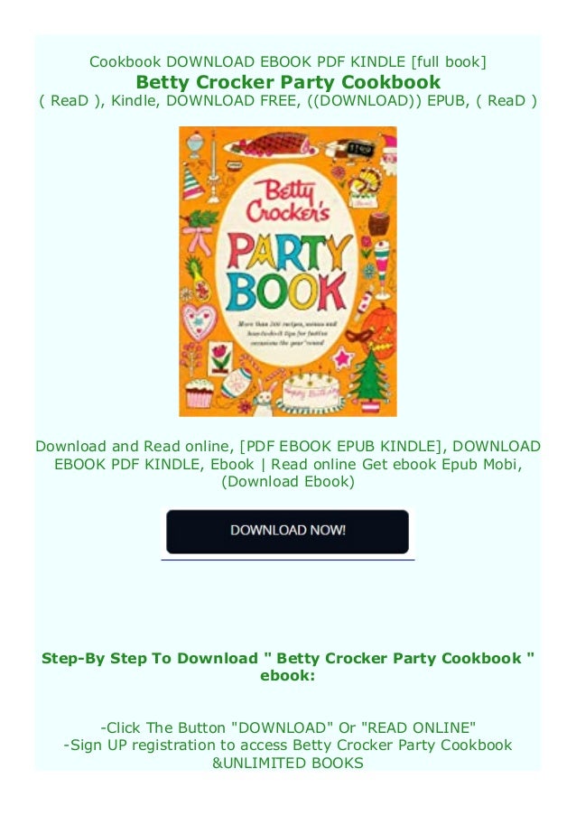Hardcover Betty Crocker Party Cookbook Full Pages