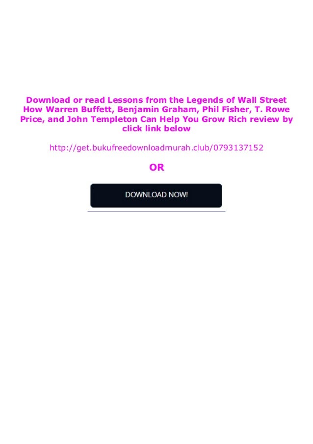Hardcover Lessons From The Legends Of Wall Street How Warren Buffet