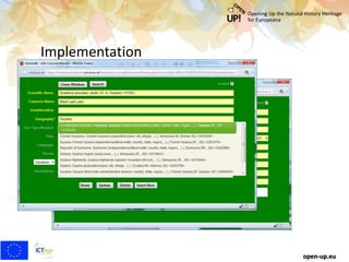 Implementation
Common Names for Annonaceae
open-up.eu
 