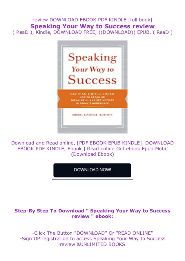 Paperback Speaking Your Way To Success Review Full Pages