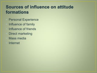 • Personal Experience
• Influence of family
• Influence of friends
• Direct marketing
• Mass media
• Internet
 