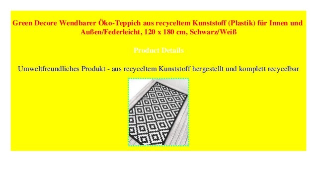Green Decore Wendbarer Oko Teppich Aus Recyceltem Kunststoff Plasti