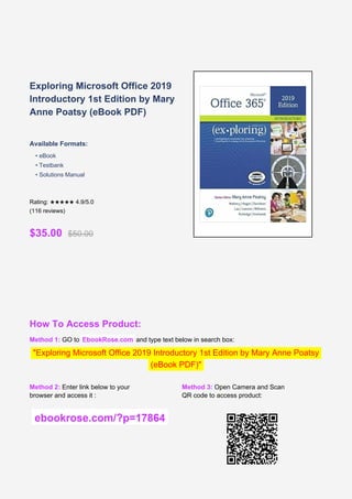 Comprehensive Guide to Microsoft Office 2019 Introductory Edition by ...