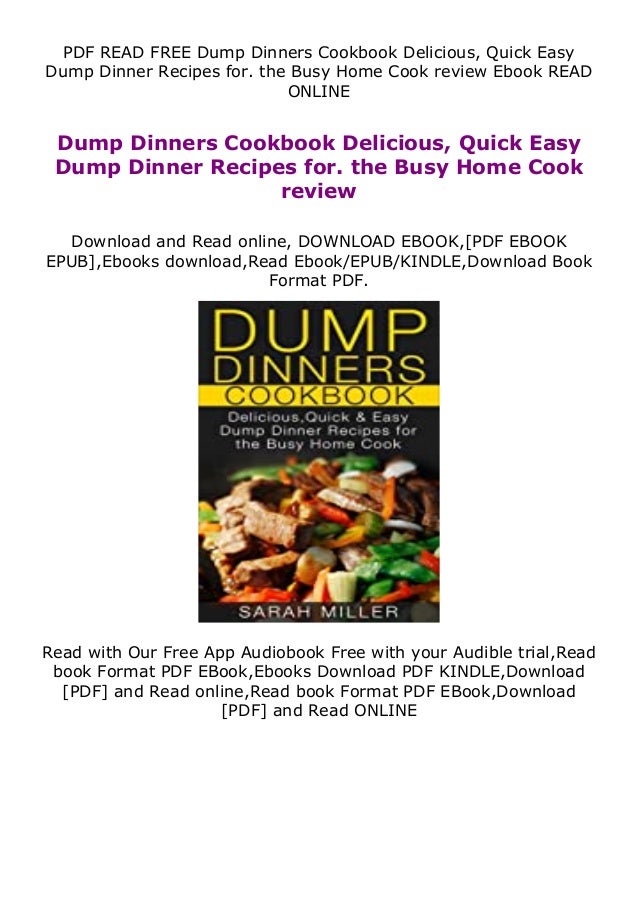 Full Book Dump Dinners Cookbook Delicious Quick Easy Dump Dinner Re