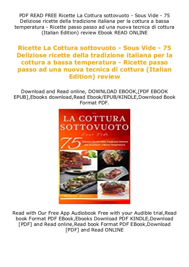 Online Ricette La Cottura Sottovuoto Sous Vide 75 Deliziose Rice