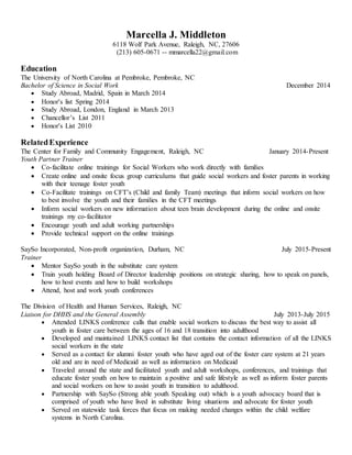 Marcella Middleton Resume July - Marcella Middleton Resume July 2016 1 320
