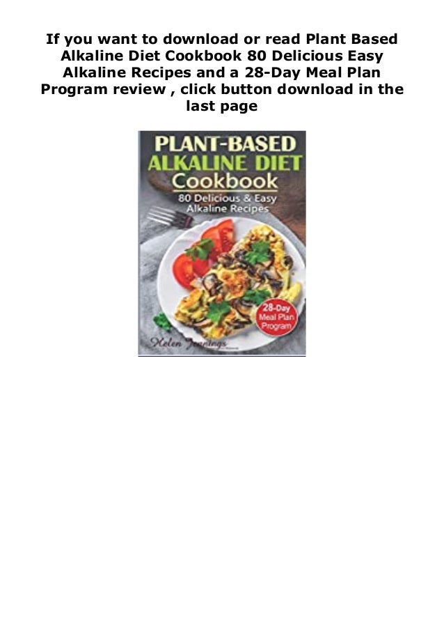 Free Ebook Plant Based Alkaline Diet Cookbook 80 Delicious Easy Alka