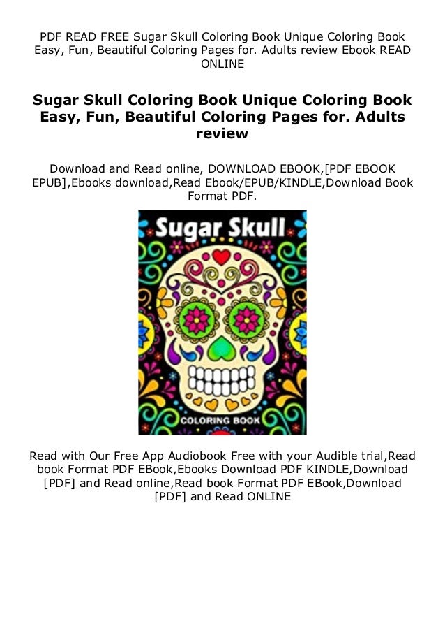 Ebook Sugar Skull Coloring Book Unique Coloring Book Easy Fun Beau