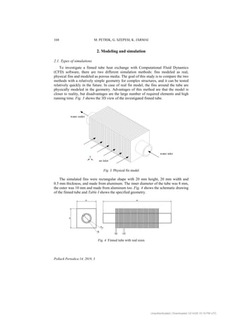 CFD ANALYSIS AND HEAT TRANSFER CHARACTERISTICS OF FINNED TUBE HEAT ...