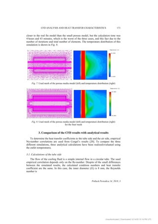 CFD ANALYSIS AND HEAT TRANSFER CHARACTERISTICS OF FINNED TUBE HEAT ...