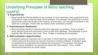 Microteaching sessions involve one student teacher | PPT