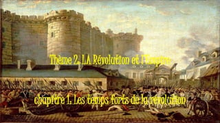 Thème 2: LA Révolution et l’Empire
chapitre 1: Les temps forts de la révolution
 