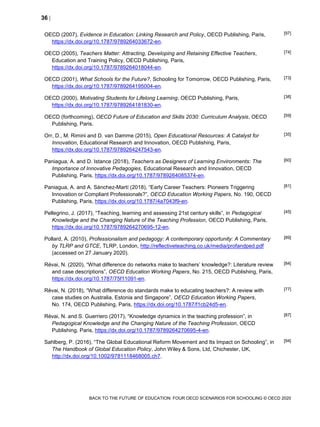 Educational Research and Innovation Back to the Future of Education FOUR OECD SCENARIOS FOR SCHOOLING