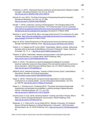 Educational Research and Innovation Back to the Future of Education FOUR OECD SCENARIOS FOR SCHOOLING