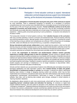 Educational Research and Innovation Back to the Future of Education FOUR OECD SCENARIOS FOR SCHOOLING
