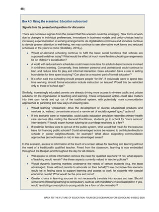 Educational Research and Innovation Back to the Future of Education FOUR OECD SCENARIOS FOR SCHOOLING