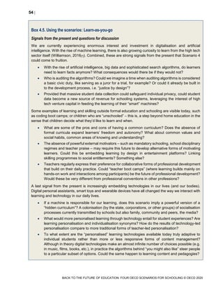 Educational Research and Innovation Back to the Future of Education FOUR OECD SCENARIOS FOR SCHOOLING